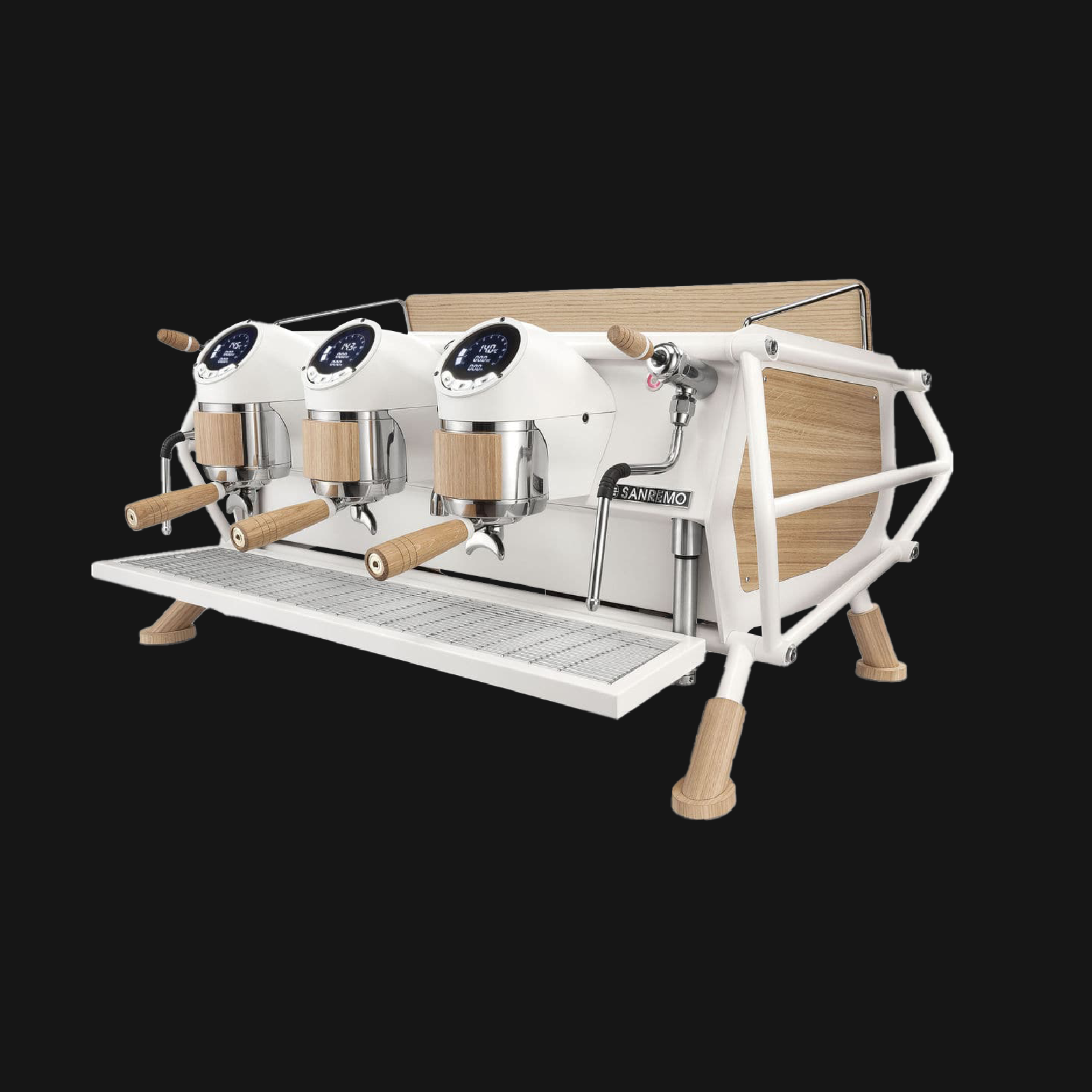 Cafe Racer Standard CAFE RACER CUSTOM WHITE & WOOD STANDARD 3 หัวชง - Espressoman Supply